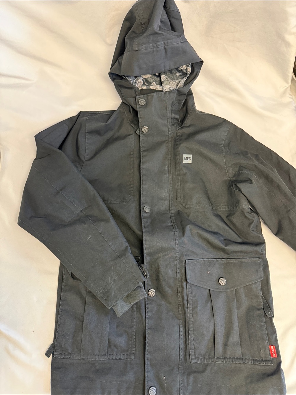MEC Kids Hooded Raincoat in black